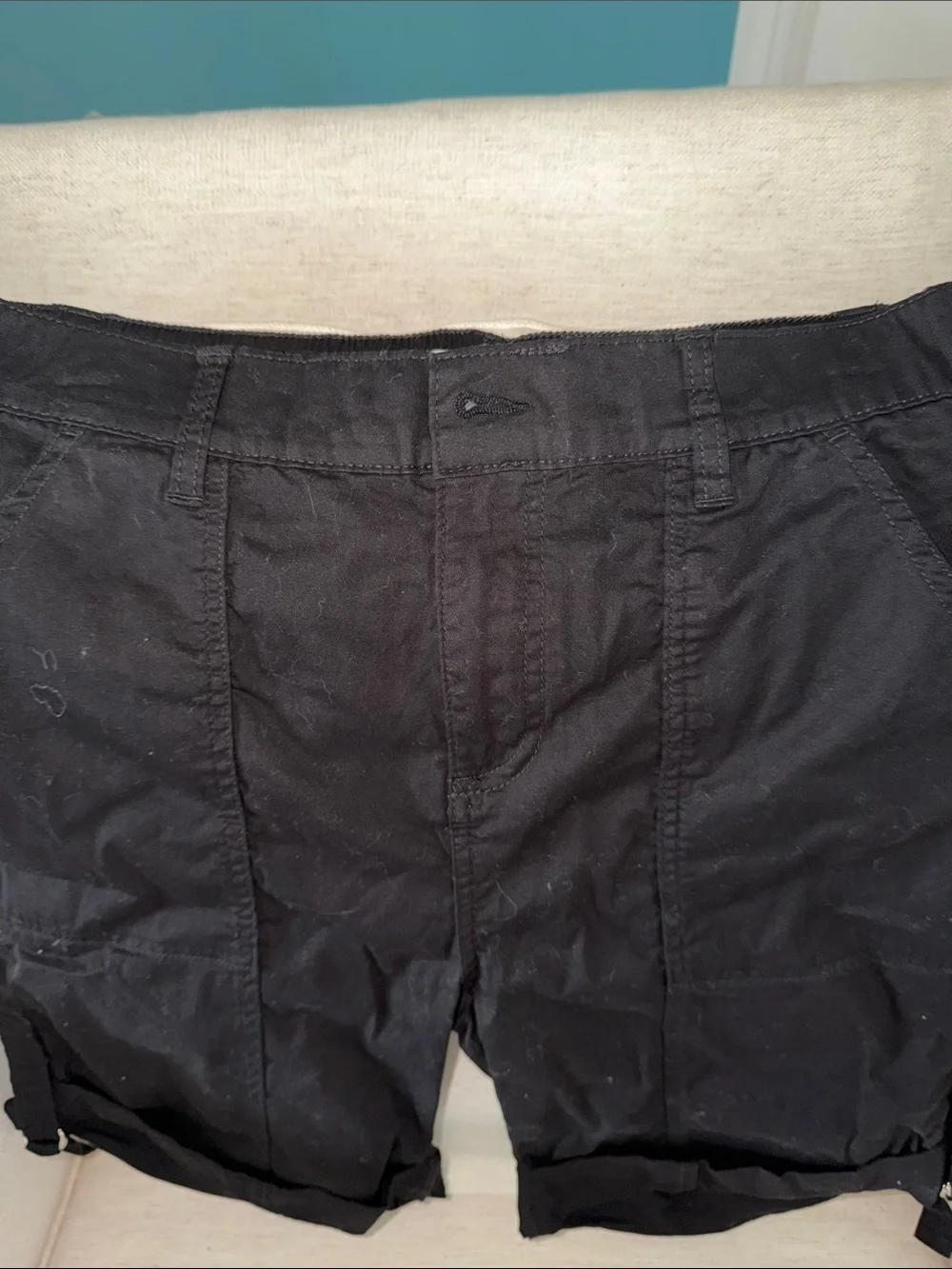 Tahari Black Cargo Bermuda Shorts